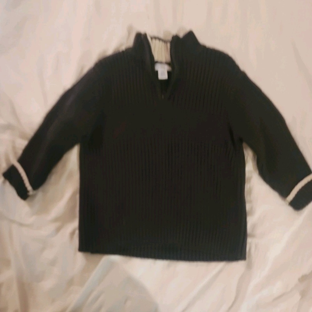 Toddler Boy Size 3T Navy Blue/Cream Sweater Greendog Brand